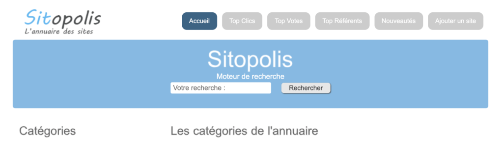 Top annuaires gratuits sans lien retour : Sitopolis